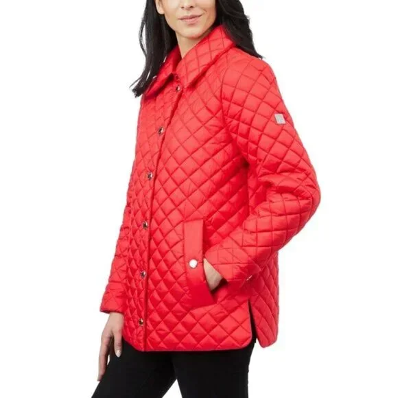 🧥 Anne Klein Quilted Jacket – Red (Size M) 🍁❤️ - Picture 2 of 9